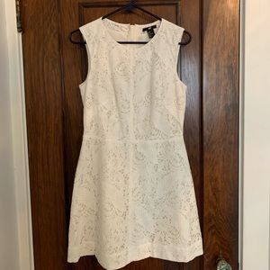 H&M Ivory Lace Overlay Dress
